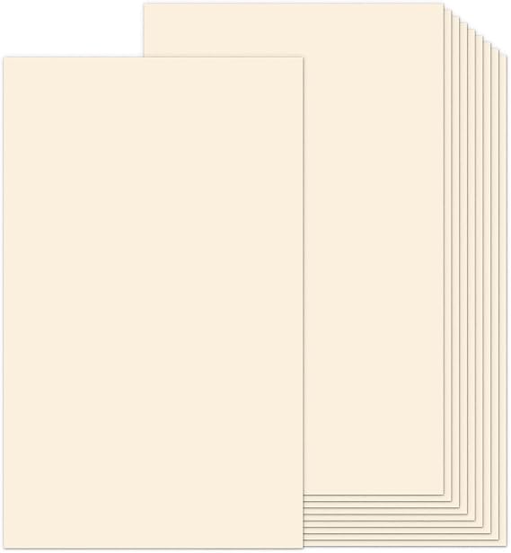 8.5x14 Cream Cardstock 65lb Legal Size Card Stock 100 Sheeets | Goefun Heavyweight Cardstock Printer Paper for Arts and Crafts, Posters, Brochures, Menus, Covers