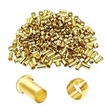 Beduan Brass Compression Fitting, 4mm OD 2.9mm ID Compression Sleeve Ferrules and Insert Tube Support Crimp Ferrule Stiffener Combo 20 Pcs