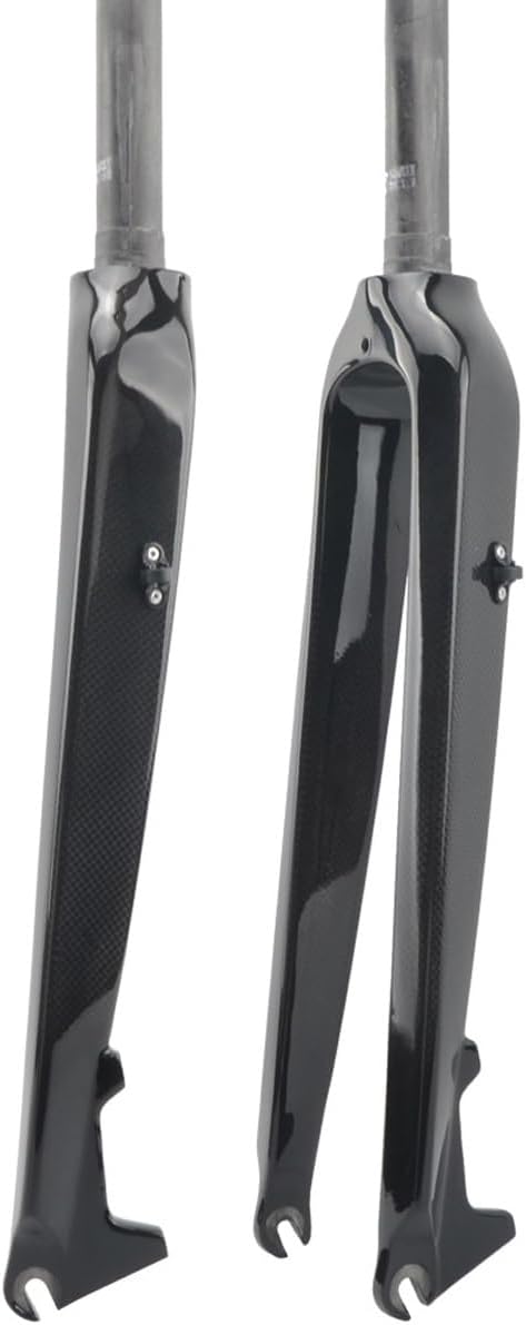 Mountain Bikes Bikes Rigid Fork 26in 27.5in 29in 29L 28.6 1-1/8'' Straight Tube 1-1/2''Tapered Tube Bike Hard Fork Carbon Fiber Front Forks Disc Brake Bikes Fork QR(Gloss Black,STRAIGHT_29L)