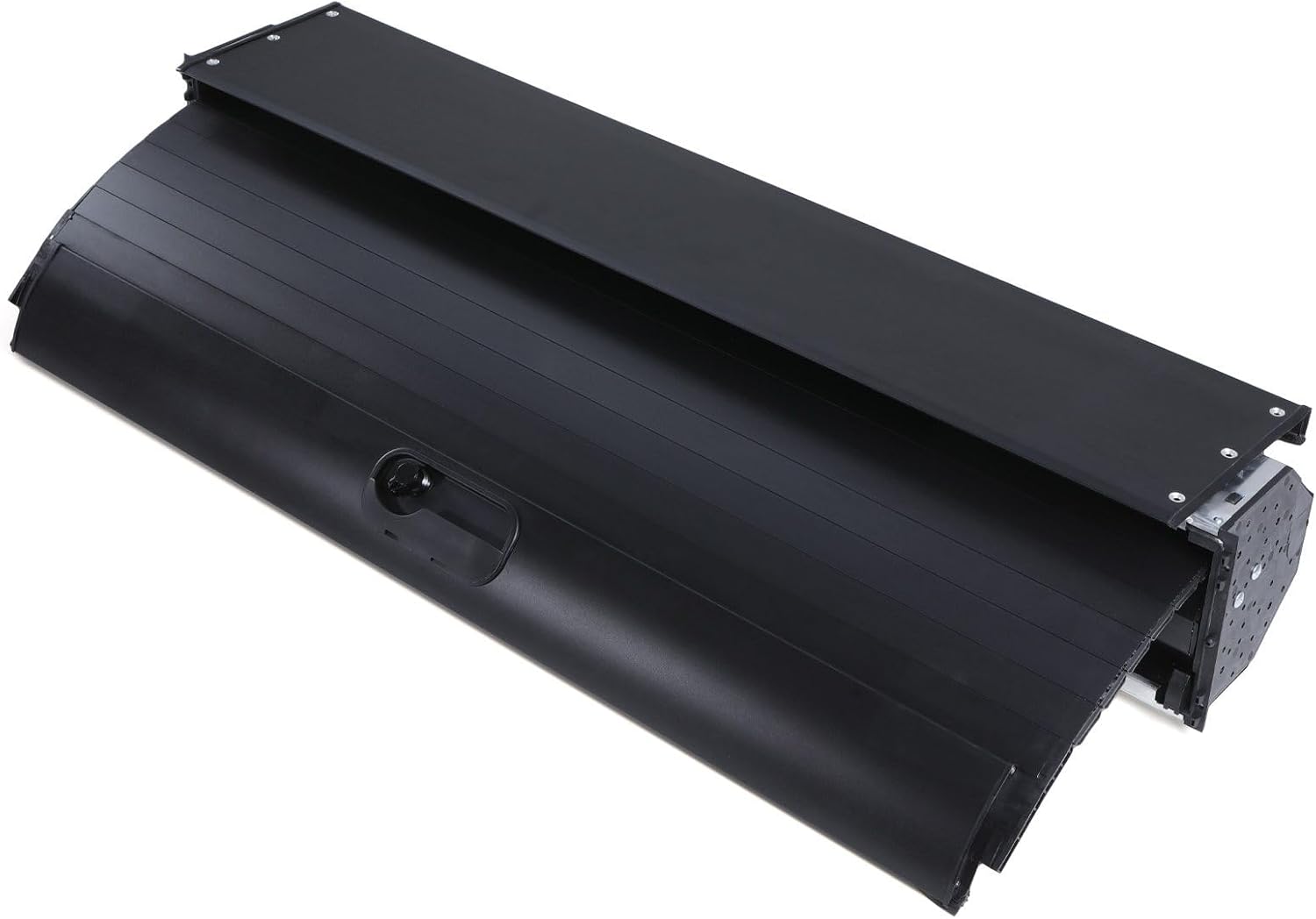 Black Aluminium Roller Tonneau Truck Bed Cover Compatible with Nissan Navara D23 NP300 2015-2021 Rolling Shutter Pickup Load Bed Locking Cargo Top