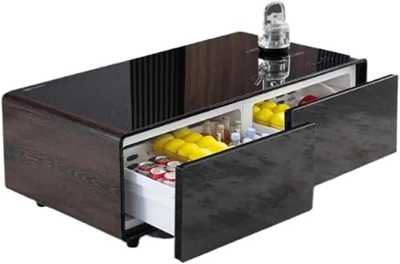 Smart Refrigerator Table with USB Power Outlet Temperature Control System Coffee Table Built-in Refrigerator for Ice Water Tea Smart Multifunctional Coffee Table for Home