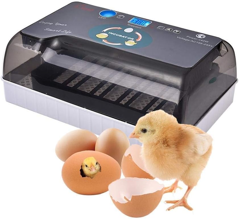 Automatic Hatching Egg Device, Hatching Egg Device, Hatcheting Egg Device, For Use With Chicken, For Birds, Auto-rolling Egg Type, Hatching, Large Capacity, Automatic Temperature Control, Humidity Retention, Digital Display, Low Noise, Hen Egg, Duck, Uzur