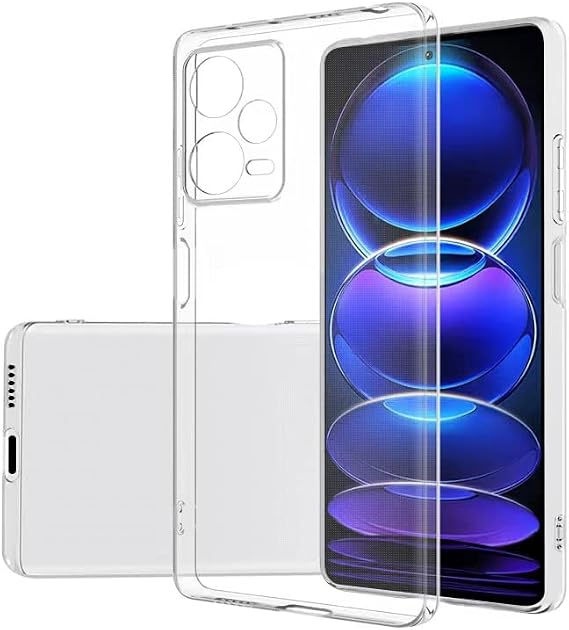 Coverzone Xiaomi Redmi Note 12 Pro 5G ile uyumlu Kılıf Süper Esnek Yapılı Toz, Kirden Koruyan Silikon Süper Şeffaf