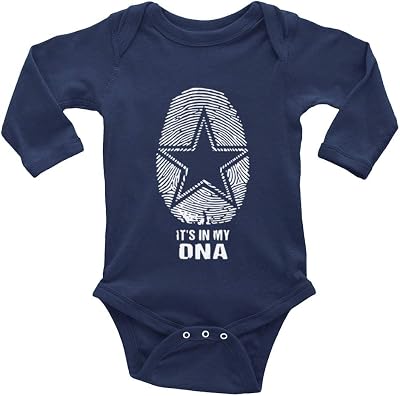Cowboys Its in My DNA for Baby Boy Girl Clothes Long Sleeve Newborn Playsuit