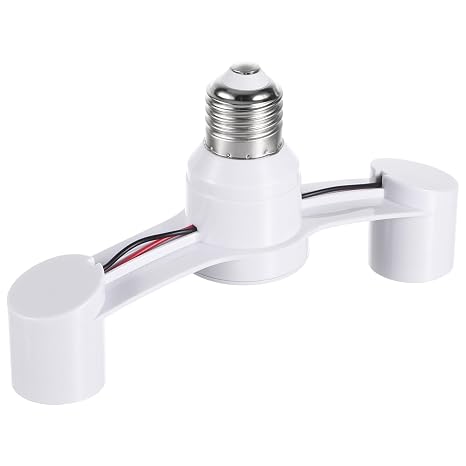 Hemoton 2pcs Double Socket Converter Adapter for Led Bulbs Socket Splitter Easy Installation Lamp Holder Expand Lighting Options Workspace