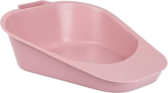 Portable, Easy to Clean Fracture Bedpans,Non-stick surface, Rose 1 Each