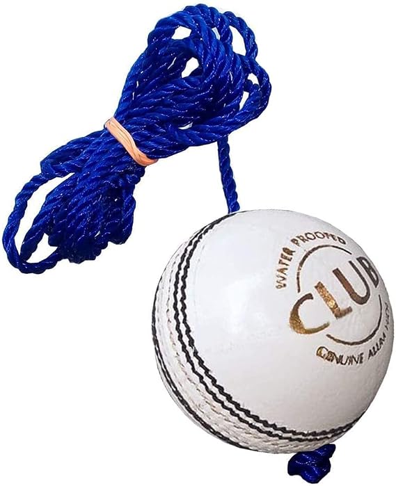 REINDEER Training Cricket White Leather Hanging Ball Heavy Practice-Ball for Senior Players (150Gm-170Gm Each)
