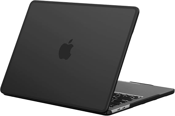 BlueSwan for MacBook Pro 13 inch Case M2 M1 Anti-Crack Frame, Frosted Black