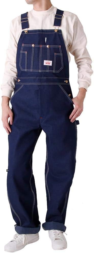 Round House Men's Blue Classic Overalls Blue 34W x 32L