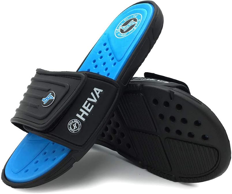 HEVA Men's Slide Fashion Open Toe Beach Pool Slippers