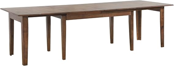 Sunset Trading Simply Brook 62-134" Long Rectangular Extendable Dining Table Brown Solid Wood