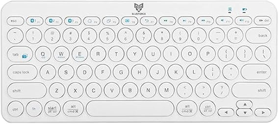 Blueforce Bt-k95 Bluetooth Bağlantılı Taşınabilir Sessiz Slim Sessiz Klavye Beyaz Telefon Tablet Mac Uyumlu