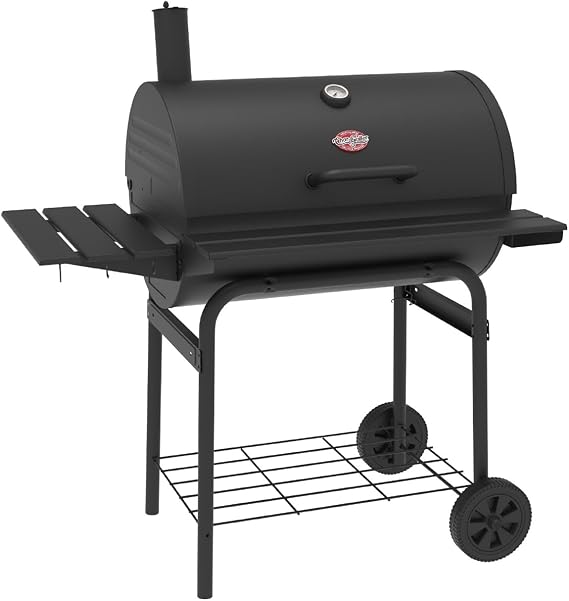 Char-Griller E2827 Pro Deluxe Charcoal BBQ Grill with Side Fire Box – 850 Sq. In. Cooking Space, Heavy-Duty Steel, Black – Perfect for Grilling & Smoking