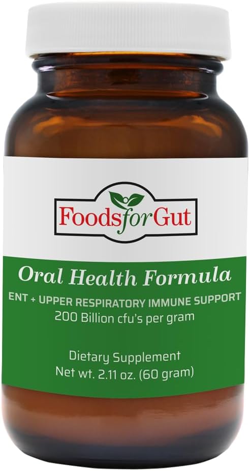 Foods For Gut Oral Care Probiotics Powder 200 Billion CFU | Made in USA | No Additives | Direct from Manufacturer | No Third-Party Storage | ENT & Upper Respiratory Immune Support | 60 Grams (2.11 Oz)