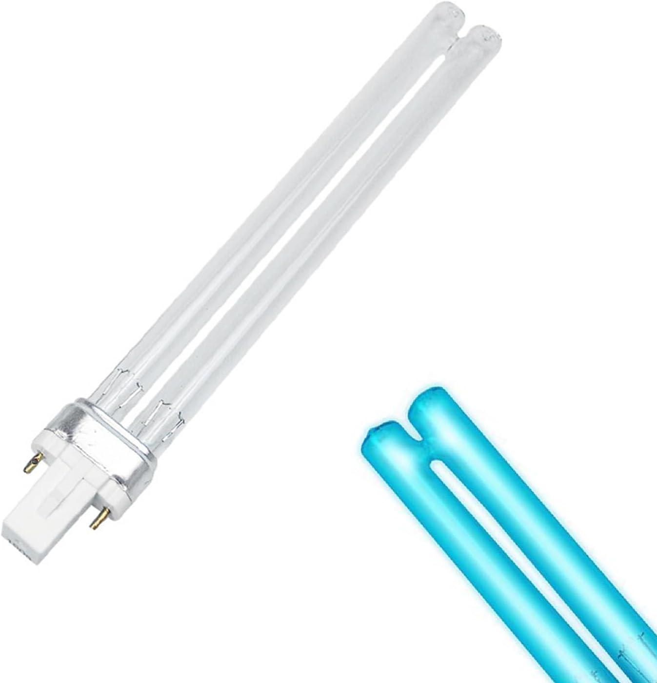G23 2PIN Replacement UV Bulb, 11 W UV Lamp Light Replacement, U-Shaped, Nail Art Dryer Lamp Bulb Tube for Pond UVC Clarifiers and Filters [Energy Class G]