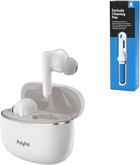 Polypal P1 AI Translation Earbuds Real Time,138 Languages 7-in-1 Translator Earbuds, Audifonos Traductores Ingles Espanol,Speech & Video
