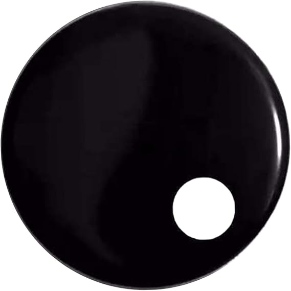 Simhoa Bass Drum Resonant Head 22" with Hole Good Performance Black Polyester Professional Smooth Resonance Skin Replacement