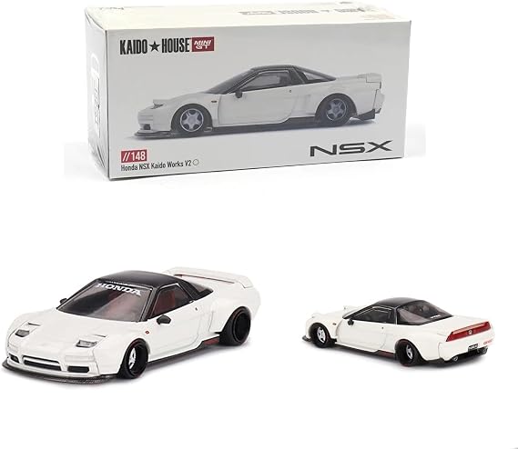 MINI GT Collectibles Diecast Model Car Honda NSX Kaido Works V2 White Limited Edition 1/64 Diecast Model Car Kaido House KHMG148