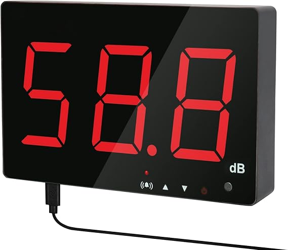 Decibel Meter Wall Sound Level Meter 30-130dB with Alarm and Large LCD