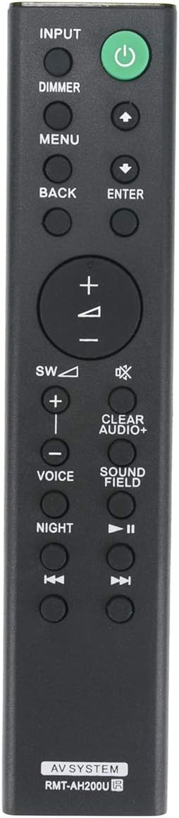 RMT-AH200U Replace Remote Applicable for Sony Sound Bar HT-CT390 HT-RT3 SA-CT390 SA-WCT390