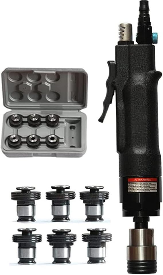 Pneumatic Tapping Machine, Handheld Pneumatic Drill Tapping Tool with Automatic M3-M12 Chuck, Suitable for Industrial Manufacturing (Straighttype)
