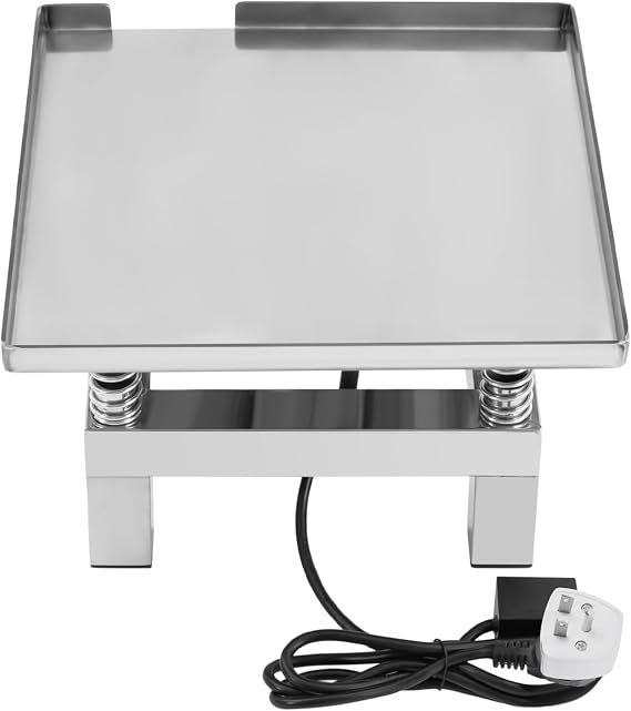 Concrete Vibrating Table 13.8x13.8 Electric Vibrating Table Stainless Steel Vibration Platform Vibration Table Vibrating Test Bench for Concrete 110V