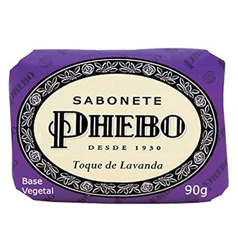 Phebo Linha Tradicional Sabonete em Barra de Glicerina Toque de Lavanda 90 Gr Classic Collection - Glycerin Bar Soap Lavender Touch 3.2 Oz