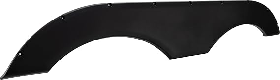 RecPro Tandem RV Trailer Fender Skirt | Black | Single