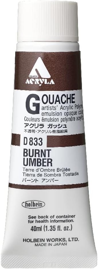 Holbein Acrylic Gouache 40 ml Burnt Umber