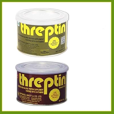 SHASTHA FOODS Threptin Regular & Chocolate Protein Supplement Diskettes - High Protein Cookies for Nutrition - 275g Pack of 2