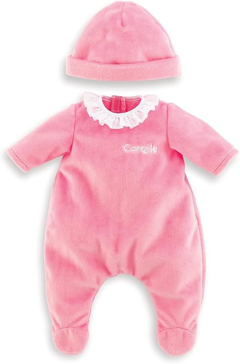 Corolle 14 Baby Doll Outfit - Pink Pajamas - Mon Grand Poupon Outfits and Accessories fit 14" Dolls, for Kids Ages 2 Years and up