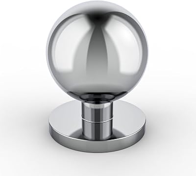 Asidrama 10 Pack Polished Chrome Kitchen Cabinet Knobs, Cabinet Hardware for Cupboard Drawer Knobs, Dresser Knobs 1038