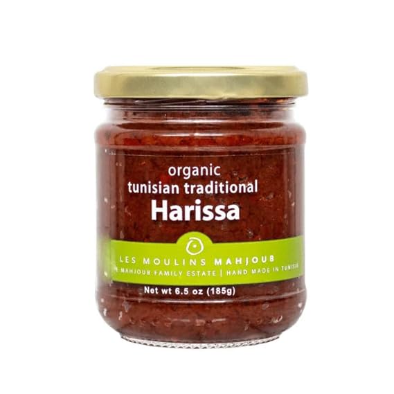 Les Moulins Mahjoub - Organic Traditional Harissa Spread | Hand Made in Tunisia - 6.5 oz (185g)