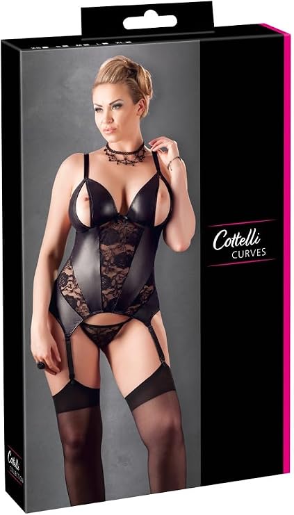 Cottelli Collection 3X-Large Black Open Basque