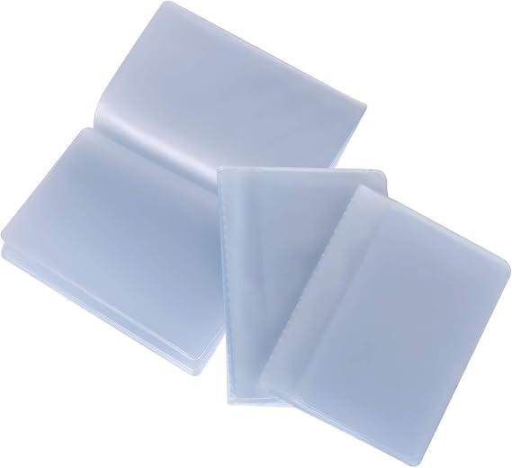 Senkary Set of 3 Plastic Wallet Insert Clear Credit Card Wallet Picture Photo Holder for Wallets