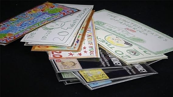 Instant Paper to Money – Kid Version by Miguel Pizarro (UK Pound) Super Visual Money Magic Trick Easy for Beginners Professional Quality Gimmick