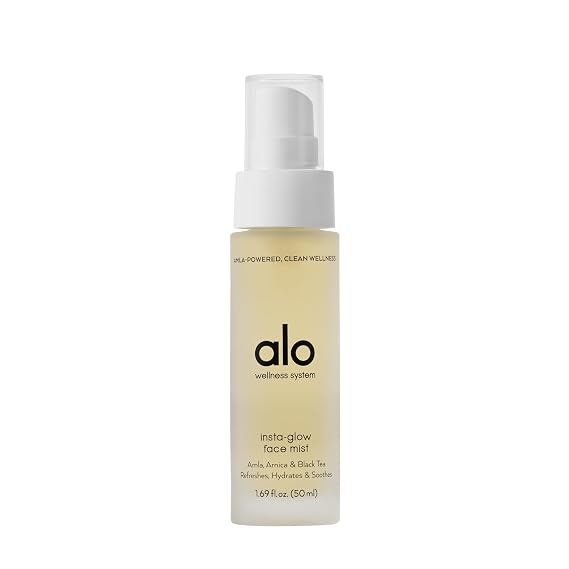 Alo Insta-Glow Face Mist, Radiance-Boosting Hydration, 1.7 oz | Aloe, Arnica & Vitamin E, Reduces Puffiness, Soothes Skin
