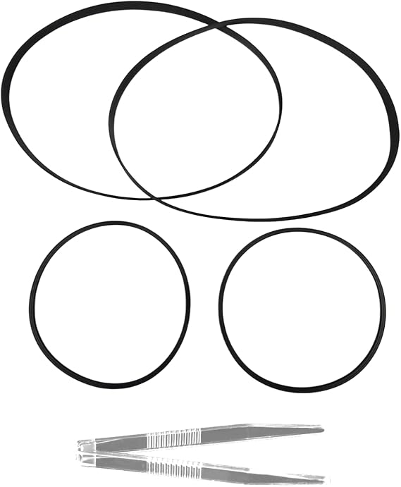 Cassette Deck Belt Kit (4-Pack) - Premium Replacement Belts for Sony TC-WE435/TC-WE475/TC-WE635/TC-WE775/TC-WR681 Dual Deck Players + Tweezers
