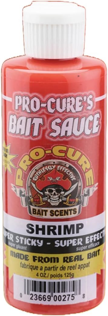 Pro-Cure Shrimp Bait Sauce, 4 Ounce, Red