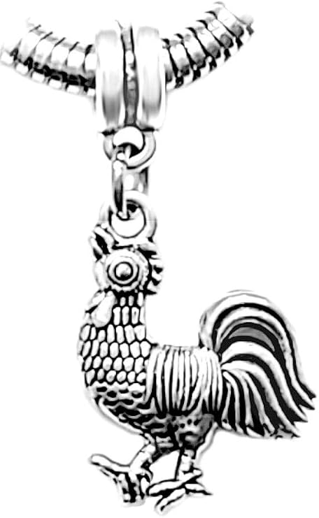Dangle Chicken Charm Bead
