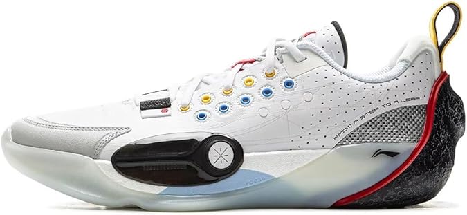 LI-NING Wade All City 13 Men's Basketball Shoes Men's Lightweight High Rebound Basketball Professional Match Shoes Standard White Black US 9