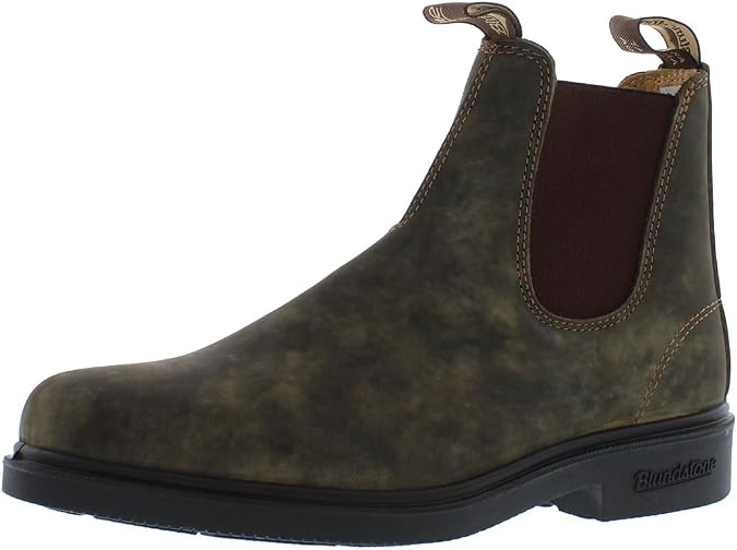 Blundstone Elastic Sided Boot Dress Unisex Shoes Size 4.5, Color: Rustic Brown/Brown-Brown