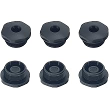 1 NPT Nylon Hex Socket Waterproof Blanking Plug, 6 Pack Dustproof Threaded Fitting for Plumbing & Industrial Use (Black)