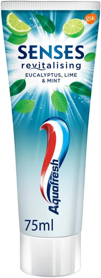 Aquafresh Senses Eucalyptus Lime & Mint Toothpaste 75 ml (Pack of 1)