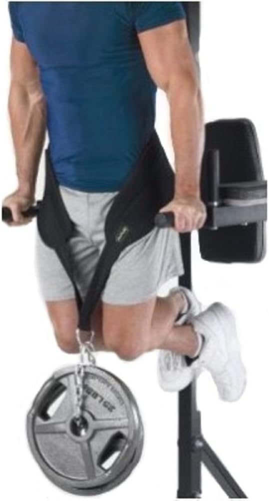 Pull-up Belt Weighted Dip Belt with Chain Double D-ring Weightlifting Back Support Strap Home Gym Equipment Waist Belt