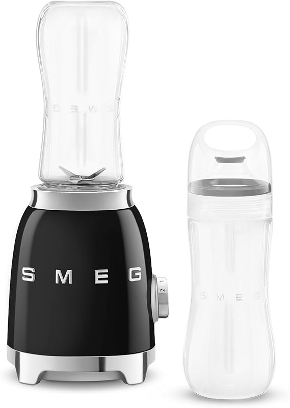 SMEG 50's Retro Style Personal Blender with Backlit Knob and Two 600 ML BPA Free bottles
