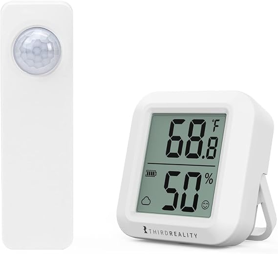 THIRDREALITY Zigbee Motion Sensor and Temperature and Humidity Sensor with Digital LCD Display, Zigbee Hub Required, Works with SmartThings, Aeotec, Hubitat or Echo Devices with Build-in Zigbee hub