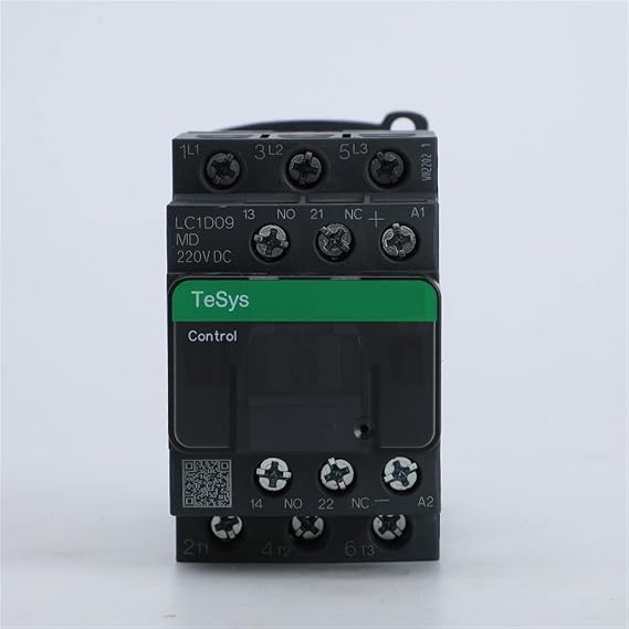 Contactor 220v DC 3 Phase 3-Pole Three-Pole 3P50/60Hz LC1D25 LC1D32 LC1D38 Coil Voltage 24v 110V 220V 380V 1Pcs(Lc1d09 Black9a,220V)