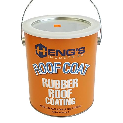 HENGS Industries Rubber Roof Coating - 1 Gallon | EPDM | Durable Coat | RV, Motorhome, Camper Roof Repair | Waterproof & UV Resistant | 42128-4