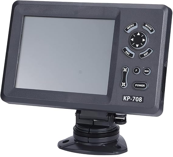 7 Inch GPS Chartplotter Navigation, Easy-to-Use Color LCD Display, 6000 Waypoints, Voice Announcements, Chart Plotter Navigation Supplies for Marine Boat Fishing Boats